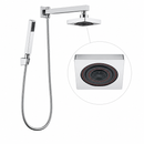 Chuveiro de Parede com Desviador Quadrado 5” Cromado