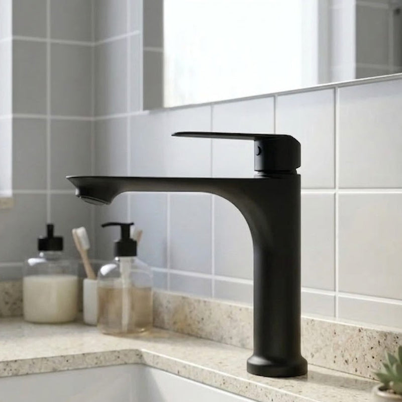 Torneira para Lavatório de Bancada Baixa Preto Fosco