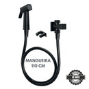 Ducha Higiênica Chuveirinho Quadrada Metal Preta 2 saidas