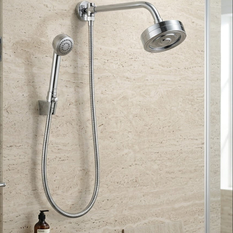 Chuveiro de Parede com Desviador Redondo 5” Cromado