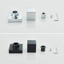 Kit Ducha Chuveiro 20×20cm Inox 304 Com Acabamentos Registros Preto/Cromado Para Chuveiro Banheiro