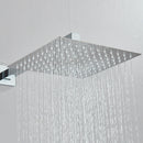 Kit Ducha Chuveiro 20×20cm Inox 304 Com Acabamentos Registros Preto/Cromado Para Chuveiro Banheiro