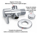 Registro de Metal com Derivação 1/2x1/2