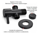 Registro de metal preto c/ derivação