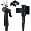 Ducha Higiênica Chuveirinho Quadrada Metal Preta 2 saidas
