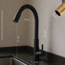 Torneira Flexível De Metal p/ Bancada Cozinha Preto Fosco