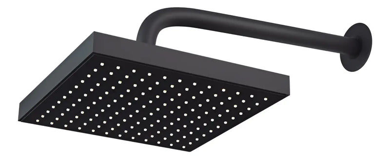 Chuveiro quadrado preto fosco articulado Luxo