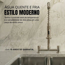 Torneira Gourmet de Bancada com Misturador em Aço Inox 304 Cromada