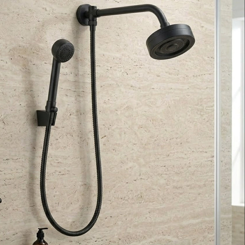Chuveiro de Parede com Desviador Autolimpante 5” Preto Fosco