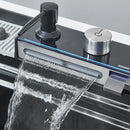 Kit Cuba Cozinha Cascata Gourmet Aço Inox Com Torneira Flexível