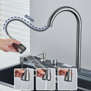 Kit Cuba Cozinha Cascata Gourmet Aço Inox Com Torneira Flexível