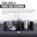 Cuba Cozinha Gourmet Pia Aço Inox Dupla Quadrada Acessórios